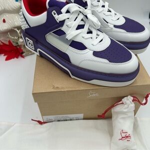 Men’s Christian Louboutin ASTROLOUBI leather suede low top sneakers size 43